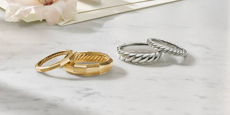 David Yurman wedding bands.